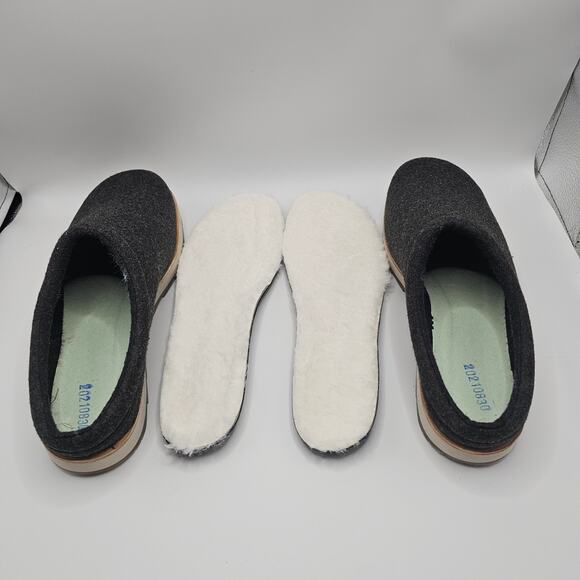Merrell Men's Juno Felt and Faux Fur Clog Comfort Slippers Dark Gray Size 11.5 - Picture 6 of 11